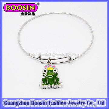 Mode Silber Frosch Charm Armreif Schmuck für Kinder # 31454